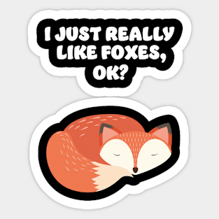 Fox Foxes Sleep Sleeping Watercolor Polygon Idea Sticker